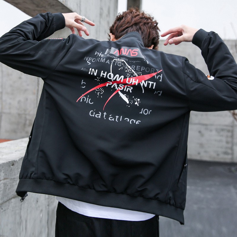 Ao khoác nam thêu logo ngực và tay, túi khóa phối tay hàng đẹp bao chất
