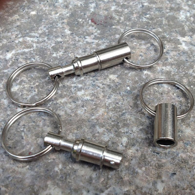 Móc chìa khóa bằng bạc tháo lắp nhanh tiện dụng