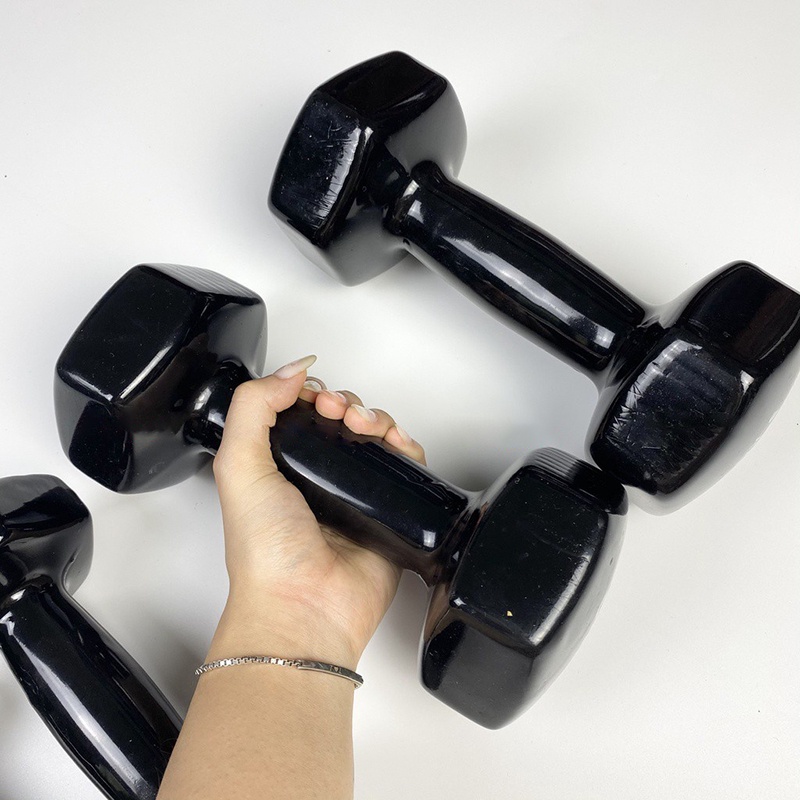 Tạ tay 4KG - 5KG tạ lõi gang đặc bọc cao su