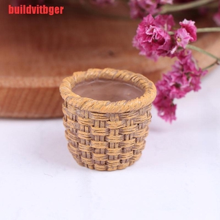 (DHN-COD)1Pc 1:12 Dollhouse Miniature Resin Basket Model Dolls Kitchen Accessories