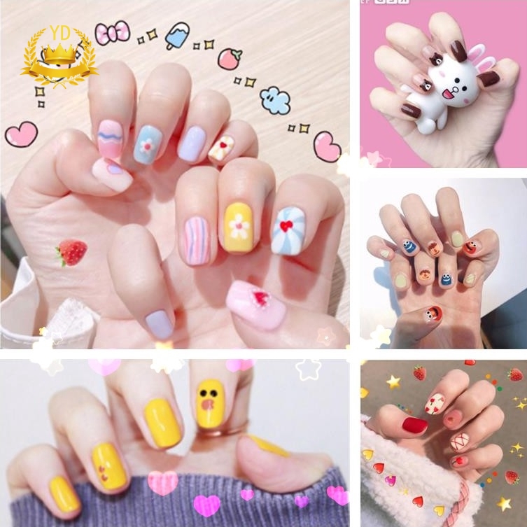 [Hàng mới về] Set 14 miếng dán móng nghệ thuật