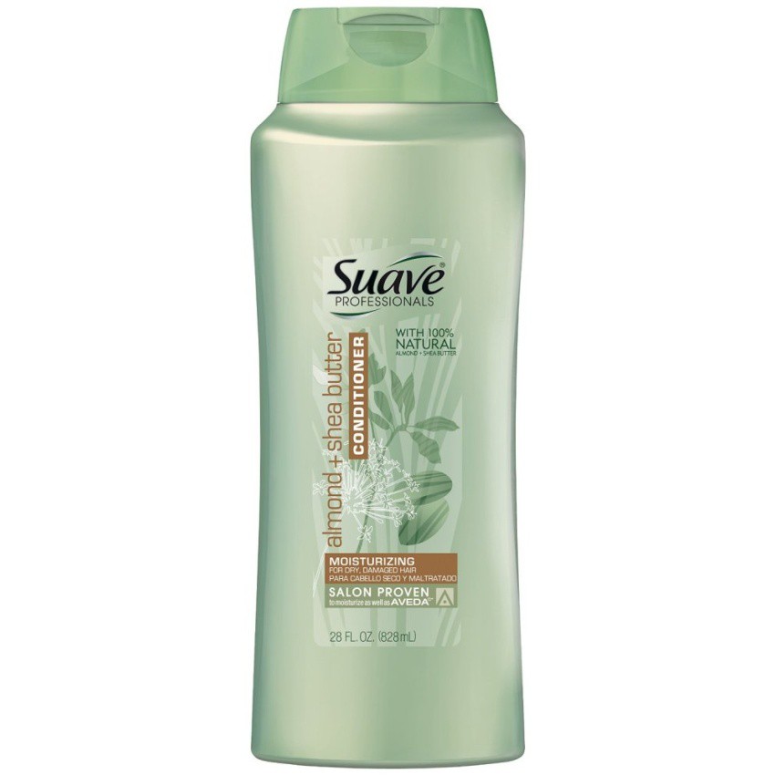 Dầu xả tinh dầu hạt dẻ Suave Professionals Conditioner, Almond +Shea Butter 828ml (Mỹ)