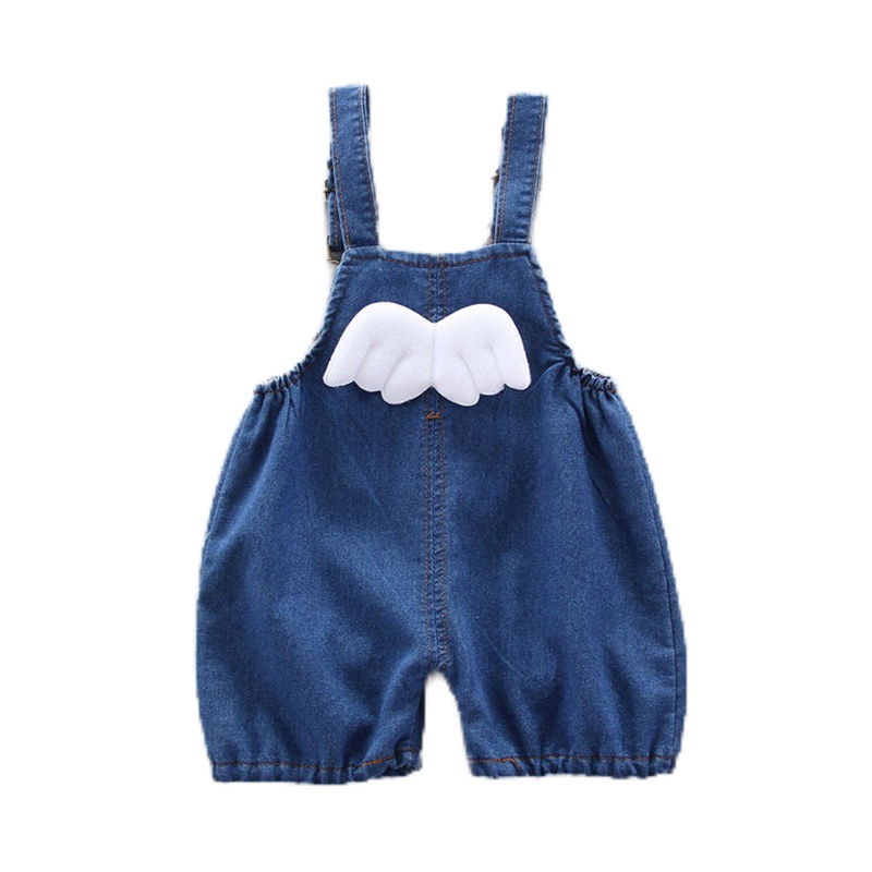 Set Yếm Tay Ngắn Kẻ Sọc Cầu Vồng Đáng Yêu Cho Bé Gái