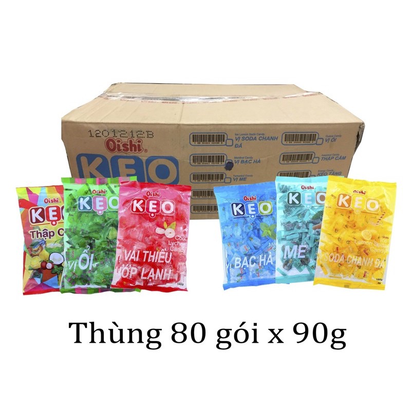 Sỉ Thùng 80 Gói Kẹo OISHI Các Vị 90gr