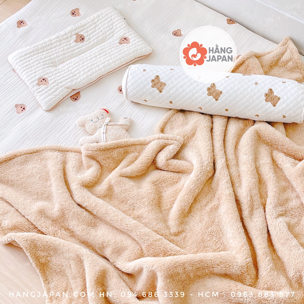 Chăn lông thêu họa tiết Dottodot phiên bản 2022 kích thước 90*130cm