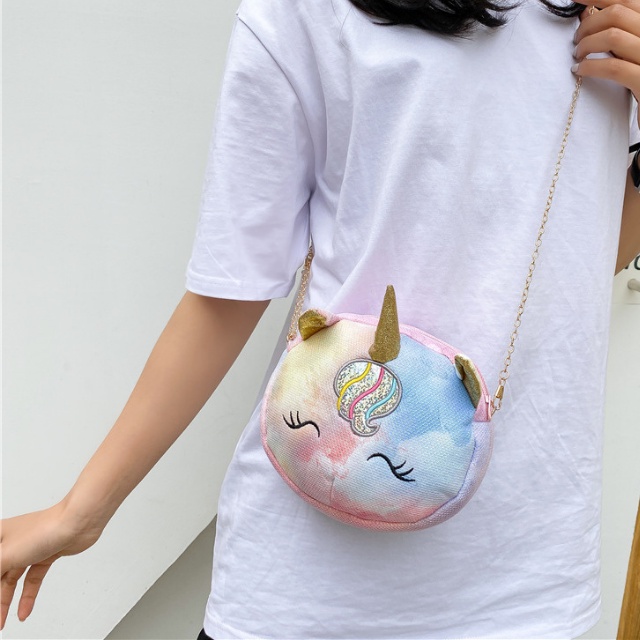 Túi đeo chéo cho bé gái hình kỳ lân Unicorn phong cách Hàn Quốc xinh xắn dễ thương TIMIS KL-A1