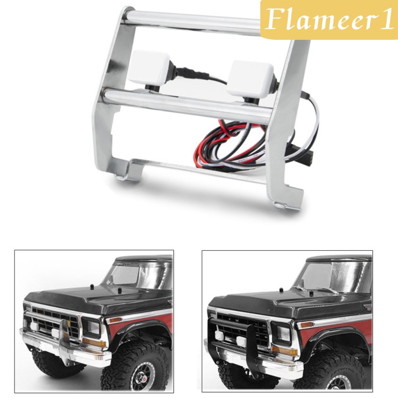 Thanh Cản Trước Bằng Kim Loại Có Đèn Led Cho Xe Hơi Điều Khiển Từ Xa Axial SCX10 90046 1 / 10