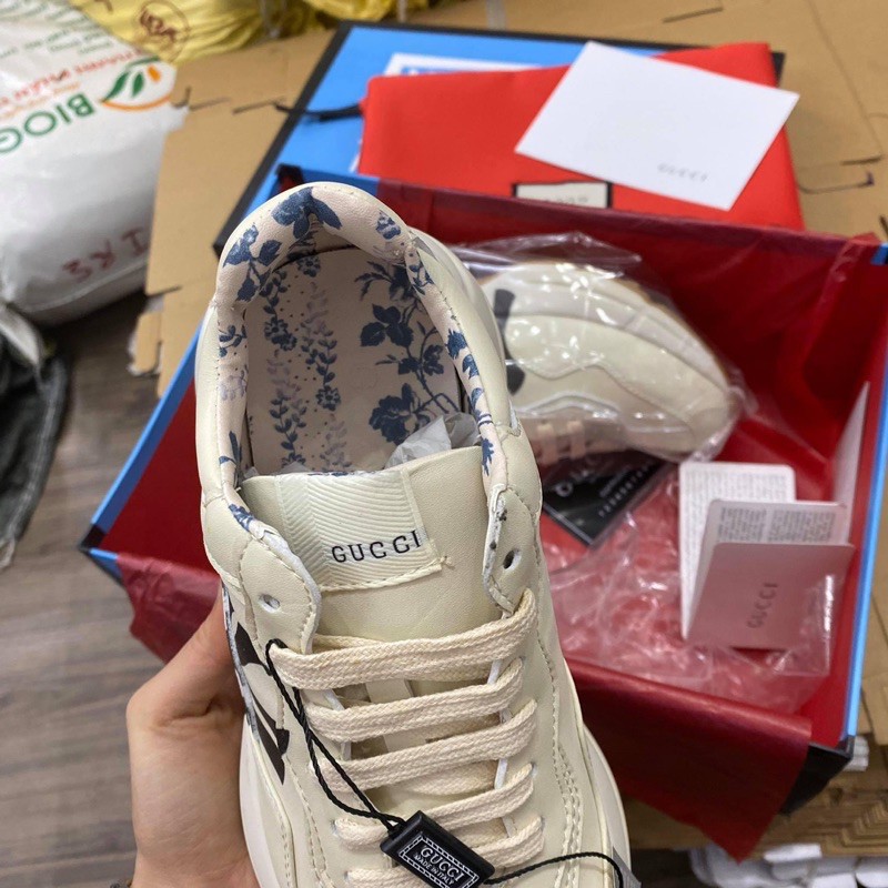 [ Ducgiaystore01] Giày sneaker gucci cao cấp🎁 Giày rython nam nữ cao cấp giày kẻ ngang giày môi giày ny