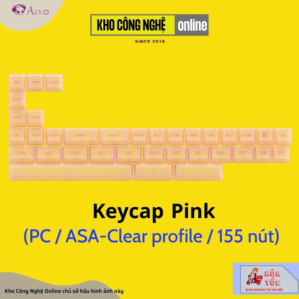 Bộ keycap của bàn phím AKKO Pink