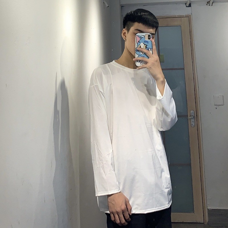 áo longtee trơn thun cotton nam nữa-Meo4.store( ảnh thật sau) | BigBuy360 - bigbuy360.vn