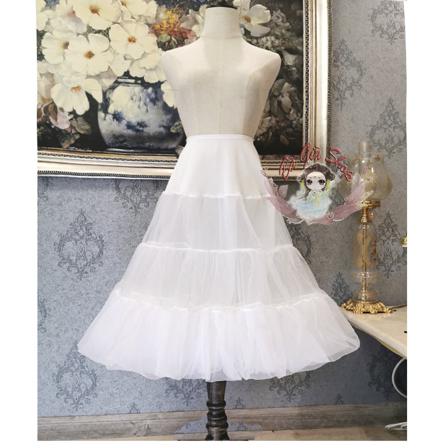 Chân váy xòe tùng phồng váy lót cho trang phục váy xòe
