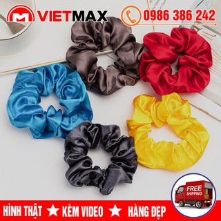 💎 [SỈ LẺ] Dây Buộc Tóc - Cột Tóc Scunchies Vải Phi Bóng Thanh Lịch Thời Trang