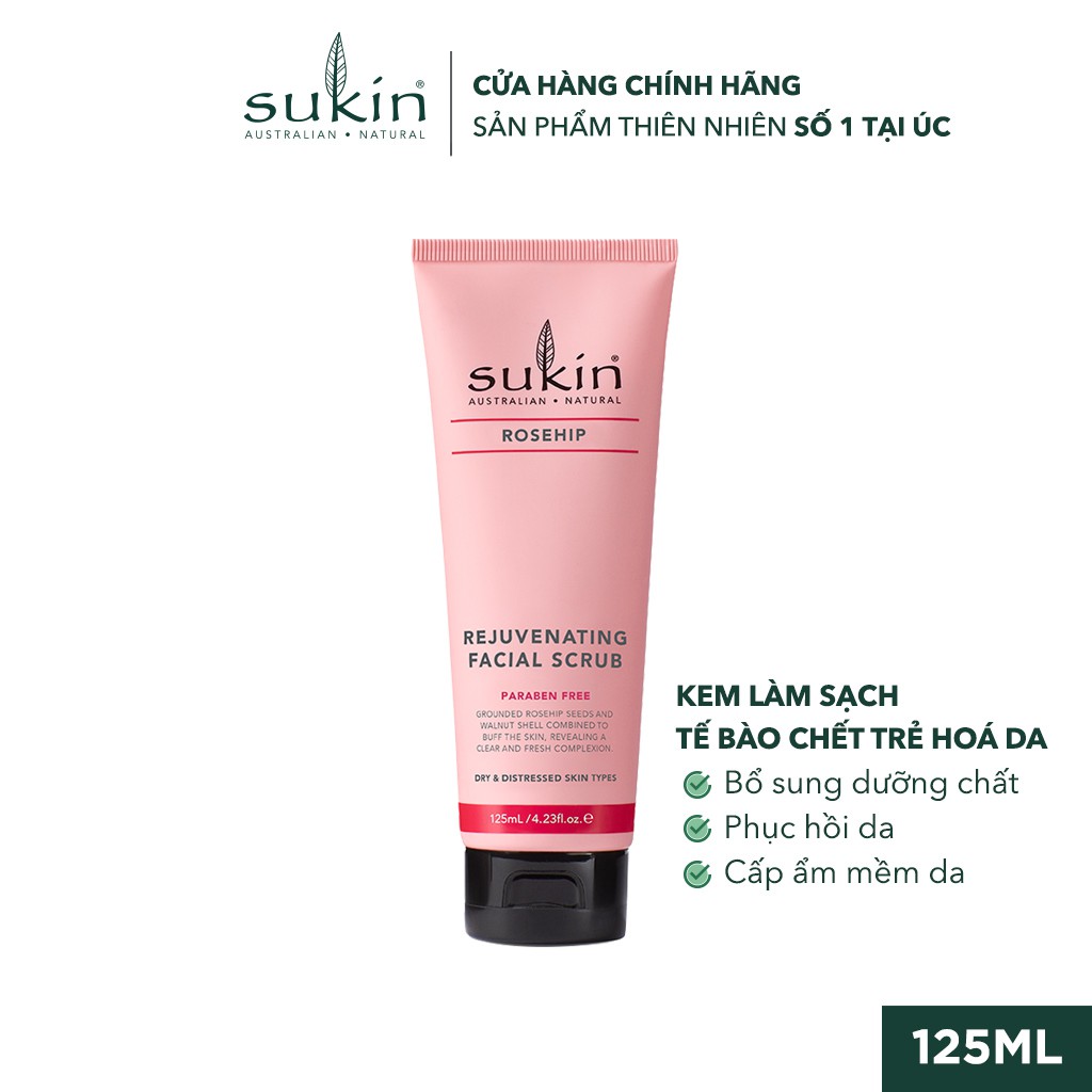 [Mã FMCGMALL -8% đơn 250K] Kem Làm Sạch Tế Bào Chết Da Mặt Tầm Xuân Sukin Rosehip Rejuvenating Facial Scrub 125ml | BigBuy360 - bigbuy360.vn