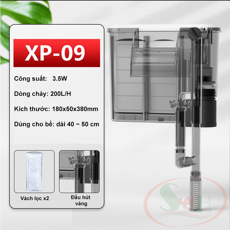 Lọc thác Jeneca XP 03, 05, 09, 11 mini có lọc váng treo bể cá tép thủy sinh