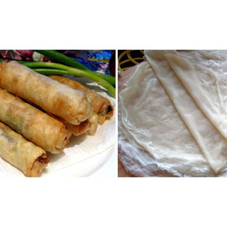 Bánh bía đậu xanh cuốn chả giò