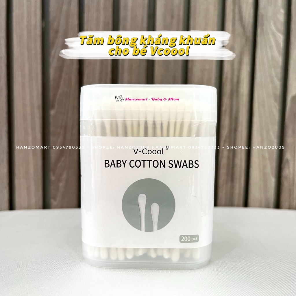Tăm bông cho bé sơ sinh , trẻ em misuta vcool Yuki Hana bông tự nhiên