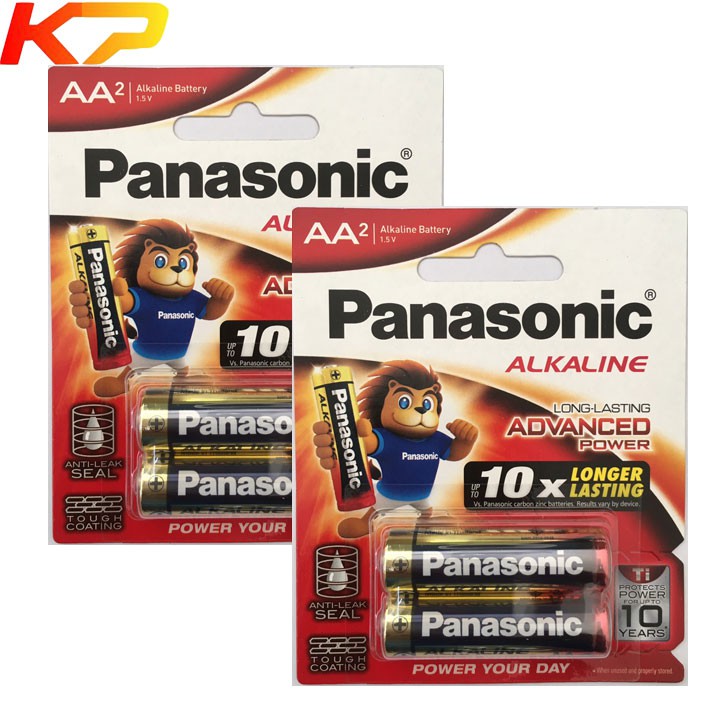 2 vỉ pin AA panasonic Alkaline ( vỉ 2 viên )