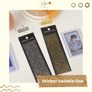 Sticker nổi Twinkle Line phong cách Hàn Quốc trang trí số tay, toploader