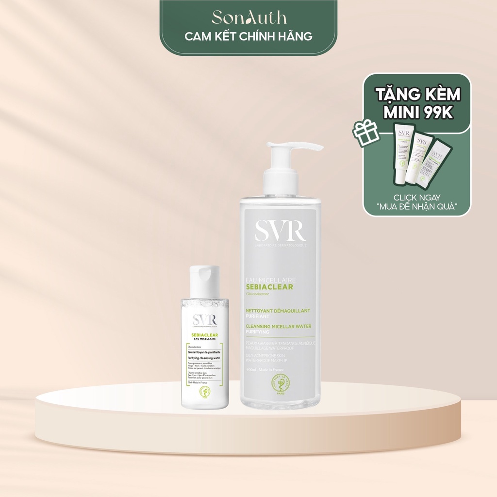 Nước Tẩy Trang SVR Sebiaclear Eau Micellaire  [Đại Lý Chính Hãng]