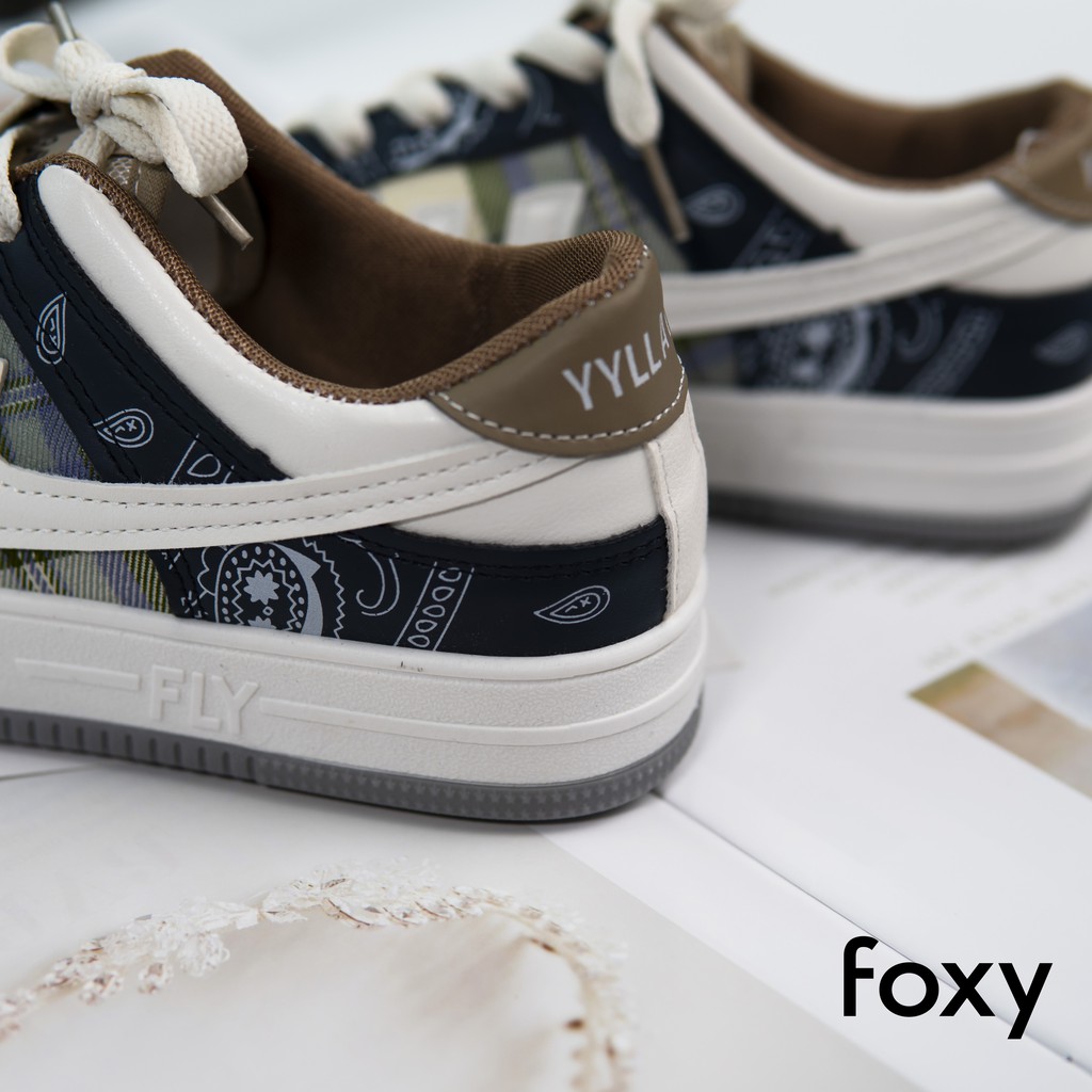 Giày Thể Thao Sneaker Nữ FOXY Dáng AF1 Họa Tiết Warior - FOX029