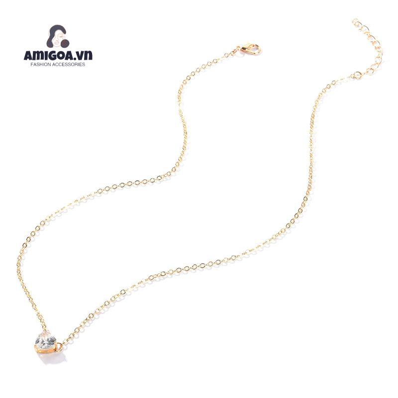 ✨✨Vòng cổ Kim Loại Mặt Hình Trái Tim Đơn Giản Thời Trang