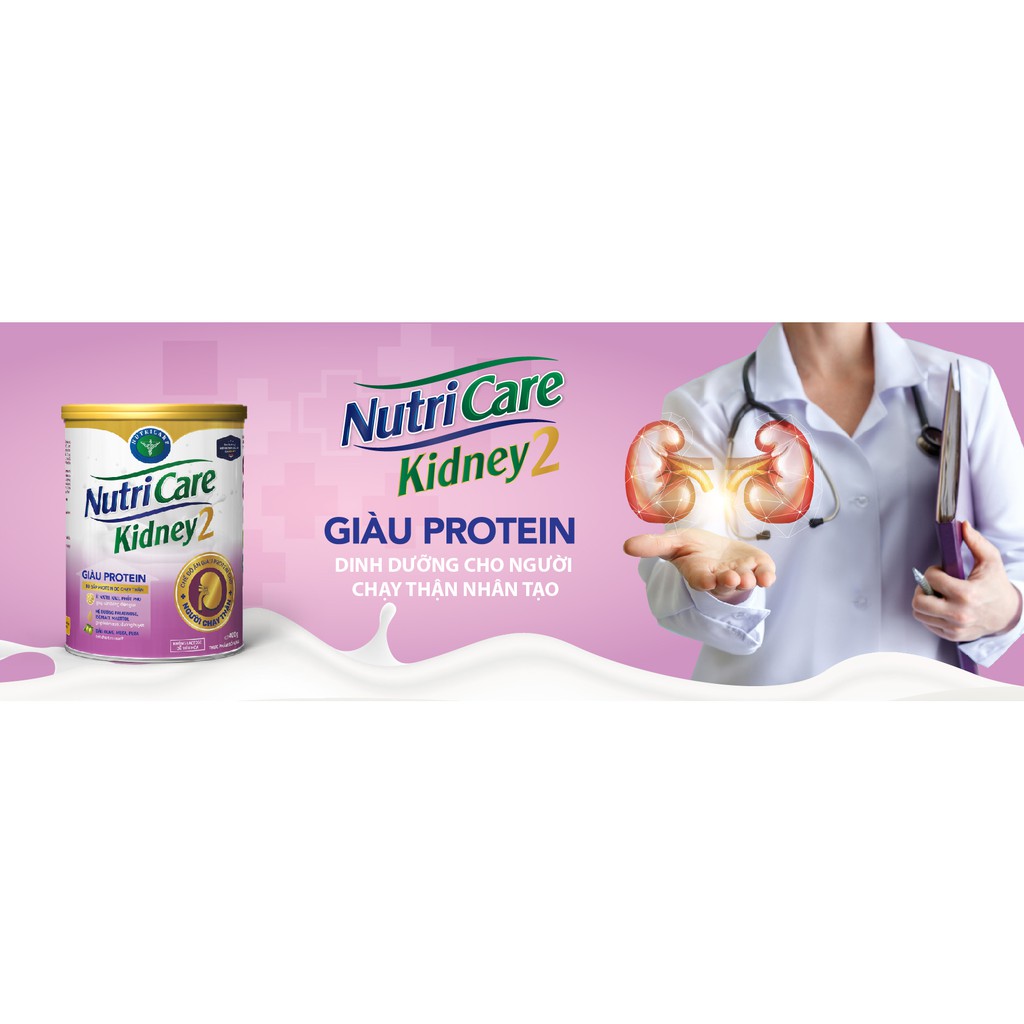 Sữa bột Nutricare Kidney 2 - dinh dưỡng cho người chạy thận nhân tạo (400g)