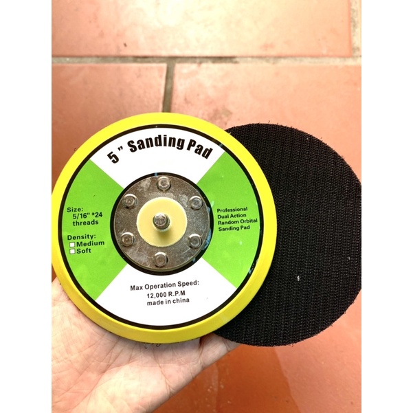 Đế máy chà nhám hơi tròn 5 inch