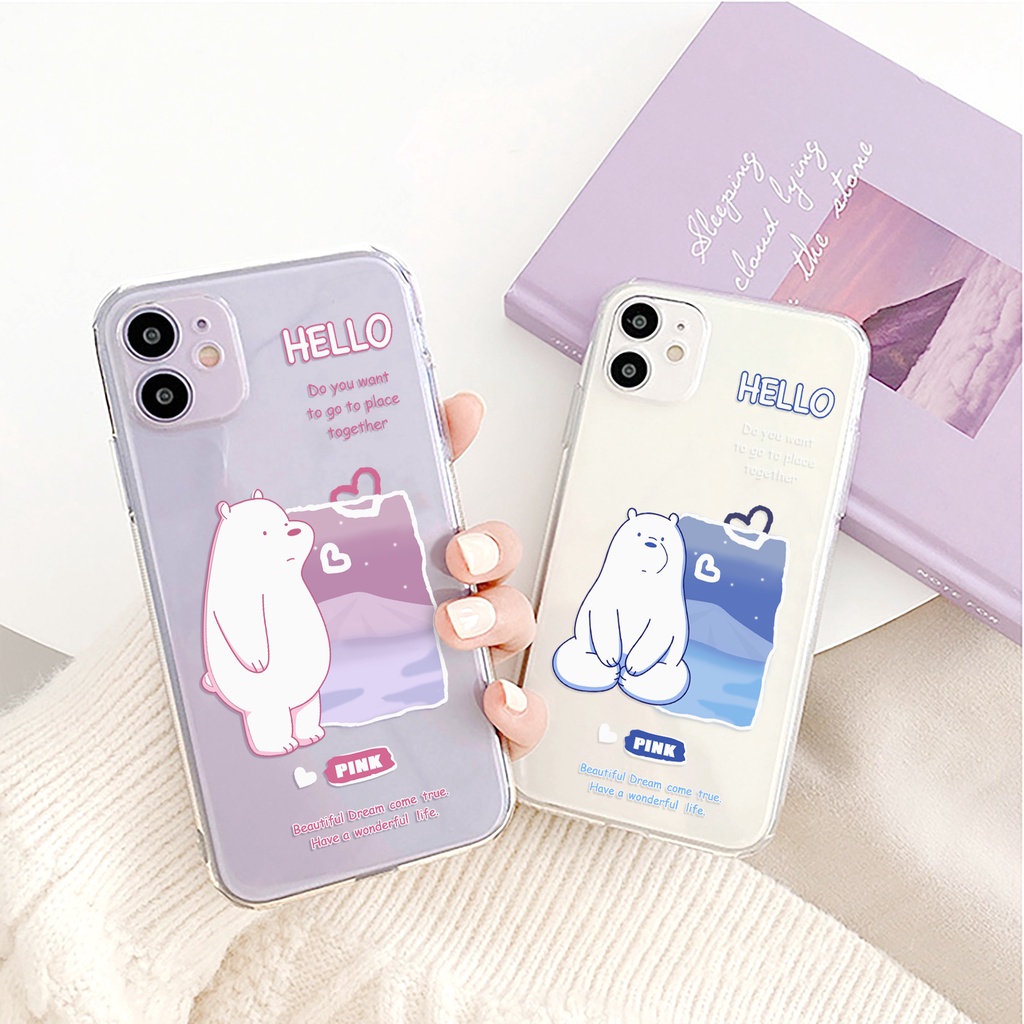 Ốp lưng iphone Gấu bắc cực viền trong chống ố 6/6plus/6s/6splus/7/7plus/8/8plus/x/xr/xs/11/12/13/pro/max/plus/promax | BigBuy360 - bigbuy360.vn
