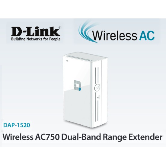 Thiết bị mạng Wireless AC750 Dual Band Range Extender D-Link DAP-1520