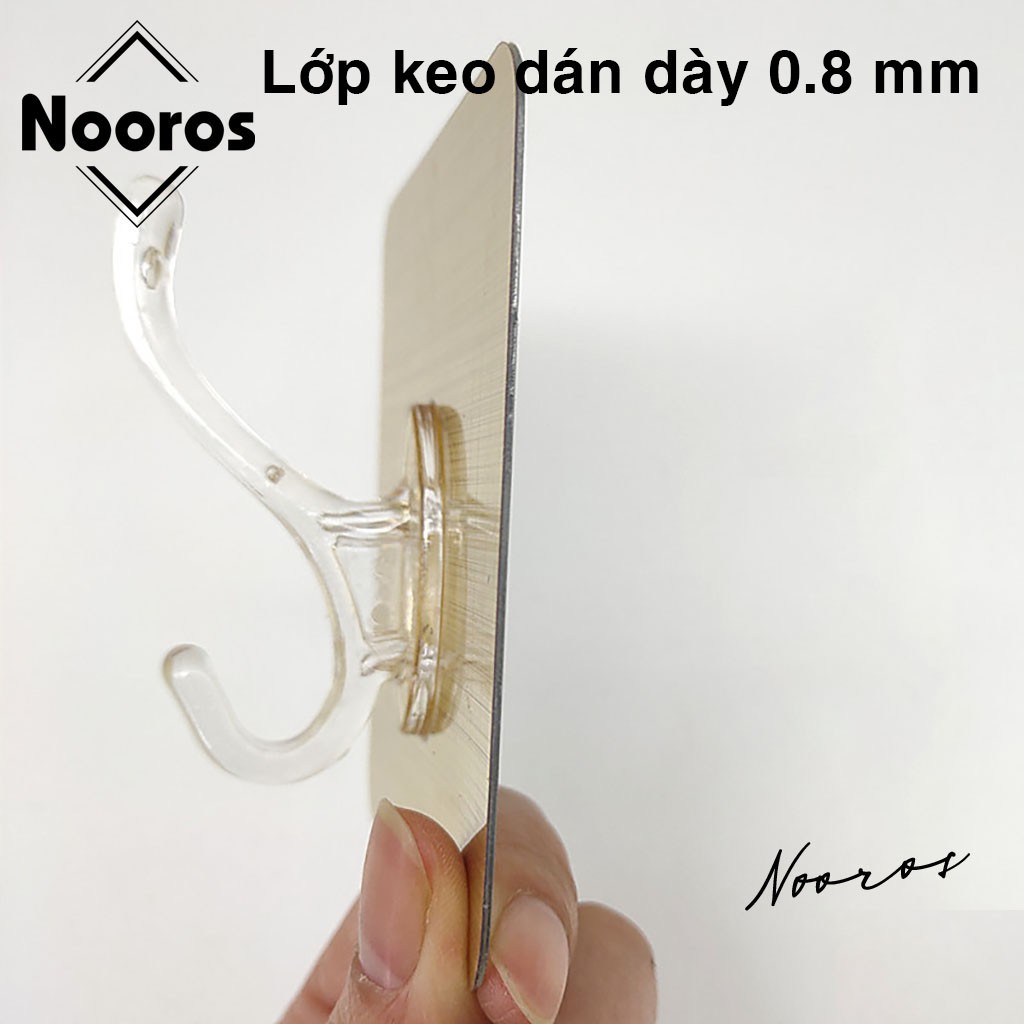 Móc treo quần áo dán tường không khoan Nooros, móc gắn tường chịu lực 3kg treo đa năng loại lẻ - MVB