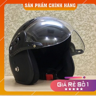 Nón bảo hiểm 3/4 có kính chắn bụi - mũ bảo hiểm đi phượt