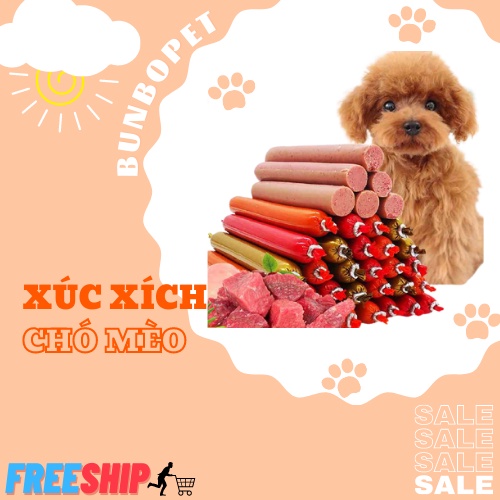 Xúc Xích Bioline (15g x 30 cây) - Combo 30 cây xúc xích cho chó mèo hamster