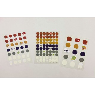 Set 3 Tấm Sticker Hình Painting - Hình Dán nhựa PET hình Art Trang Trí sổ Bullet Journal