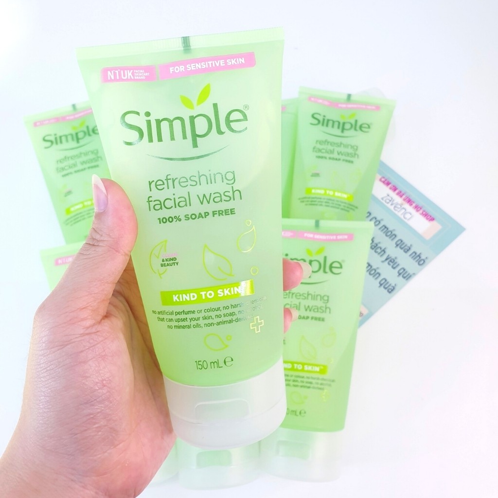 Sửa rửa mặt SIMPLE Refreshing Facial Wash Gel cho da nhạy cảm 150ml - ZAVENCI Official | BigBuy360 - bigbuy360.vn