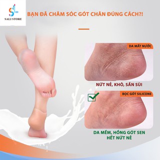 Vớ silicon chống đau gót chân, tất giúp đi giày êm và chống nứt nẻ da SALI PK68