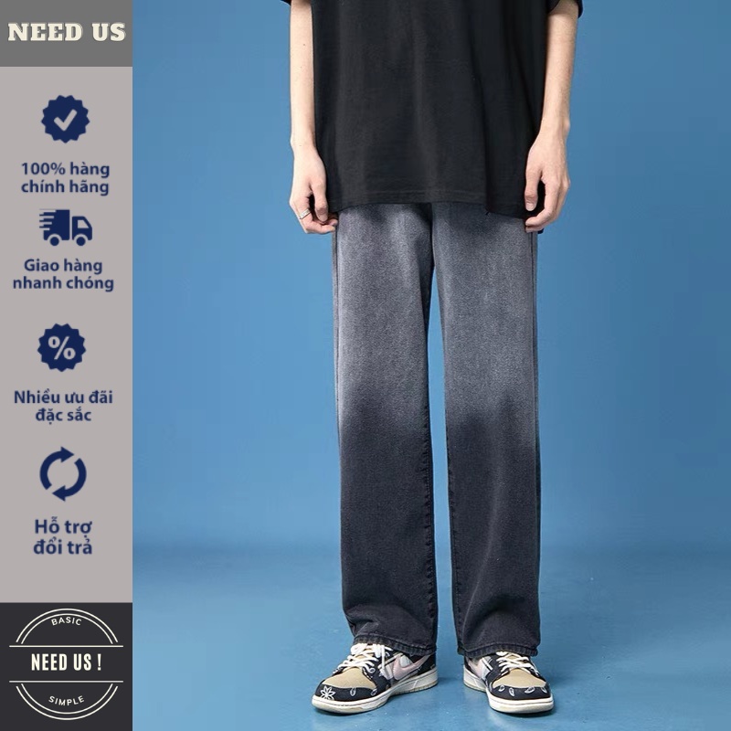 38-95kg  Quần jean BAGGY XÁM BẠC ỐNG RỘNG, quần SUÔNG cực đẹp cotton thoáng mát hot trend 2022