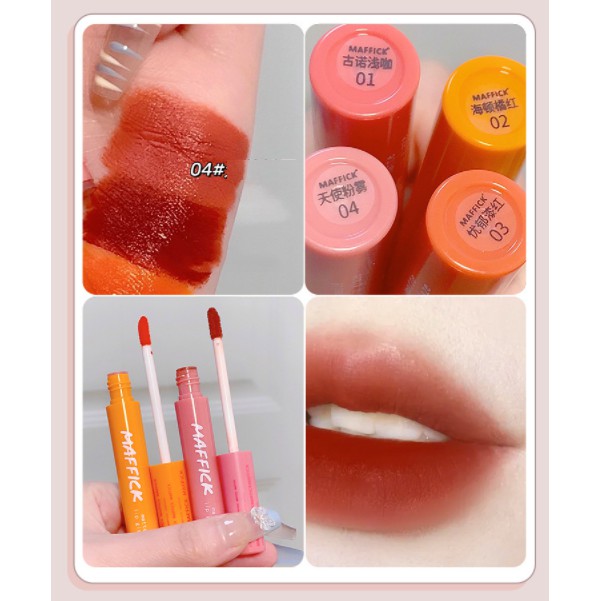 Set 4 son nhung lì MAFFICK Fluffy Lip Glaze Màu Trendy