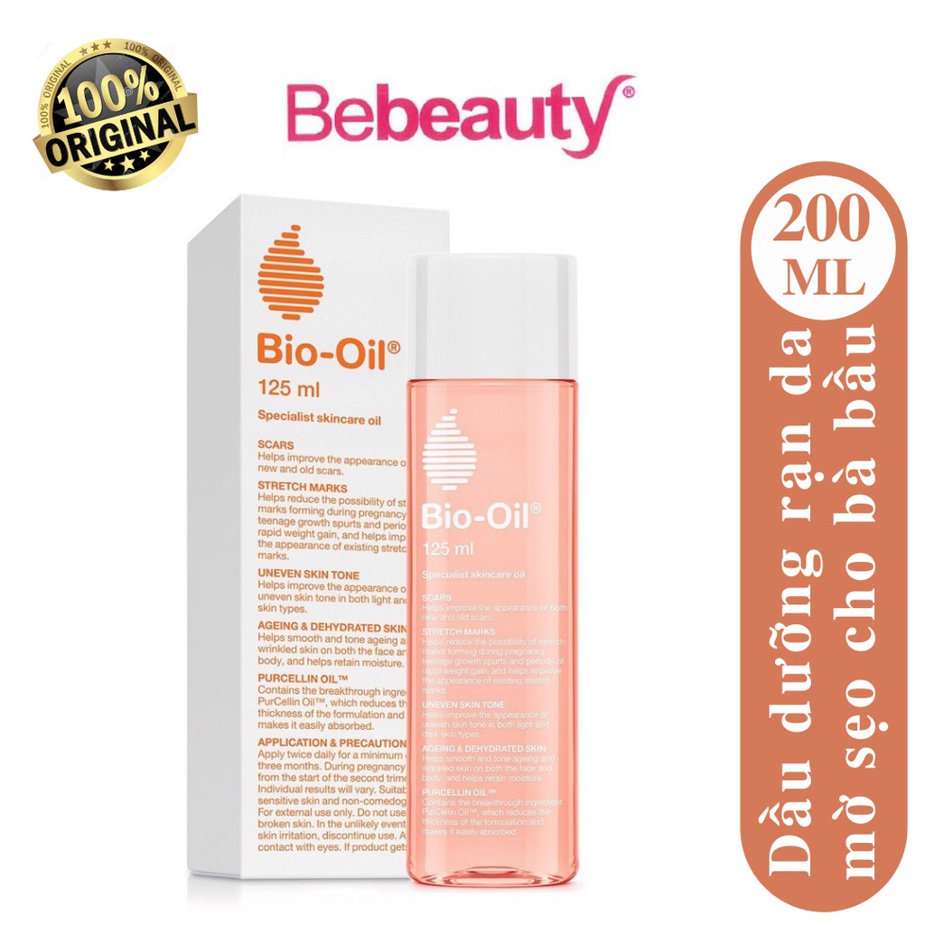 Dầu Dưỡng Giúp Mờ Sẹo & Giảm Rạn Da Bio Oil 200ml