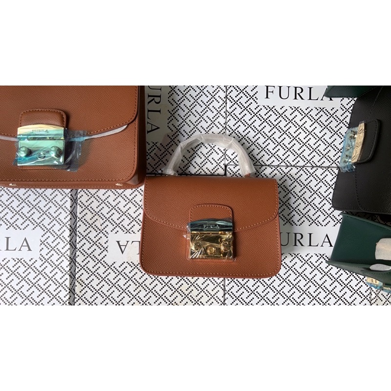 Túi furla da thật màu nâu bò