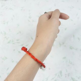 Vòng chỉ đỏ may mắn mix mèo gốm