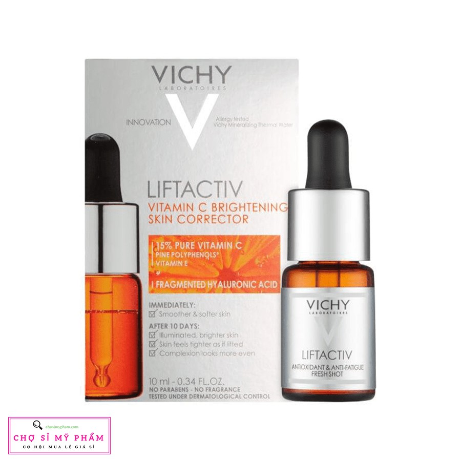 Dưỡng chất Vitamin C giúp săn chắc và đều màu da Vichy Liftactiv Vitamin C Brightening Skin Corrector 10ml