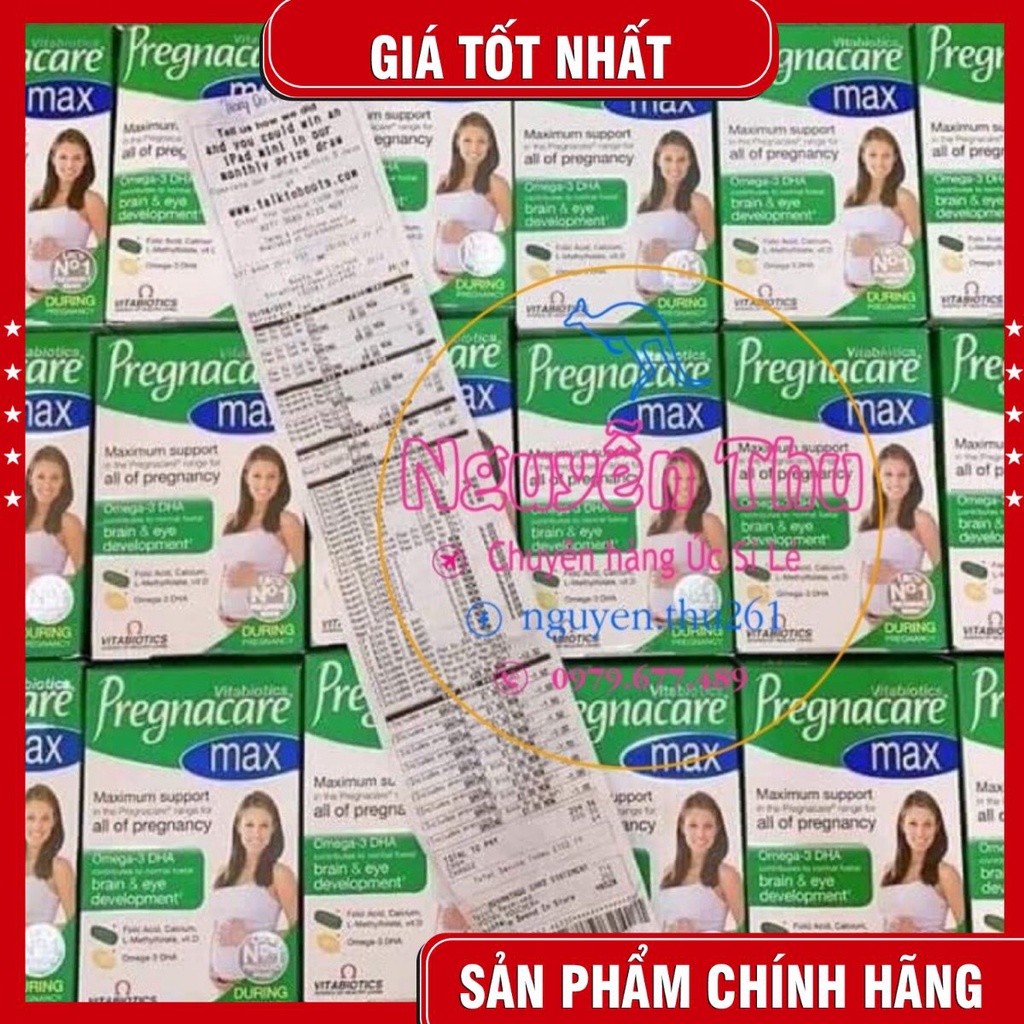 (Chính_hãng) Vitamin tổng hợp Bà Bầu Pregnacare Max Uk 84 viên giúp bầu khỏe, không thiếu máu, đỡ nghén