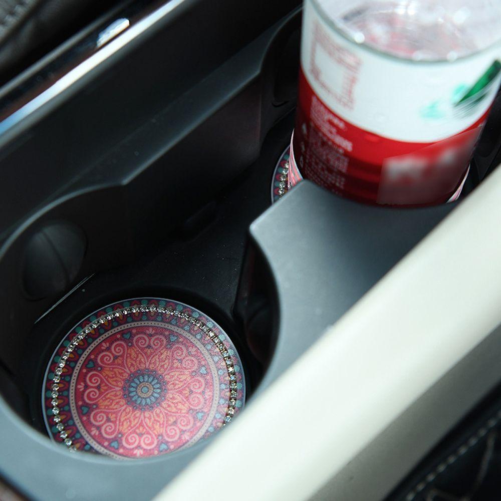 Xe MAYSHOW|Đế Lót Ly Bằng Cao Su Chống Trượt Họa Tiết Mandala Độc Đáo