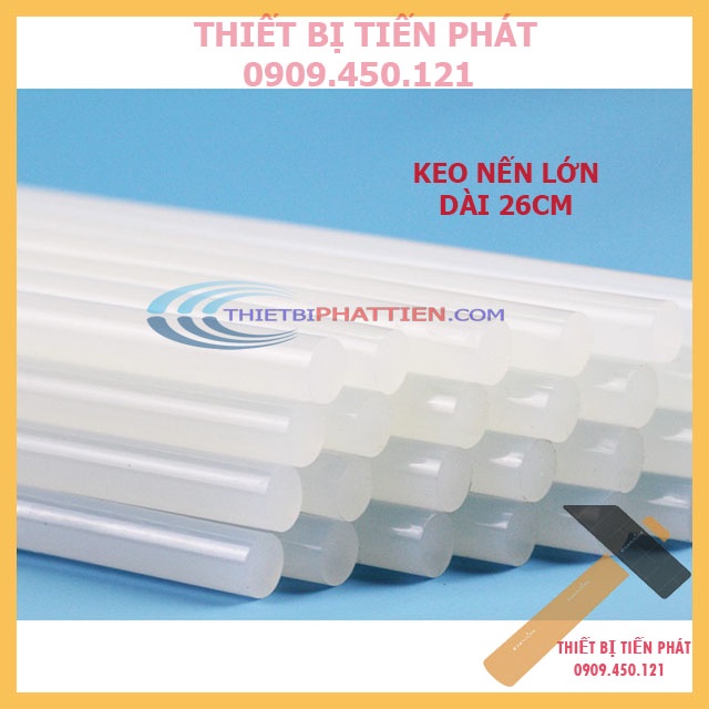 Keo Nến Silicon Lớn Trong Suốt Dài 26cm Chuyên Dùng Cho Súng Bắn Keo Lớn