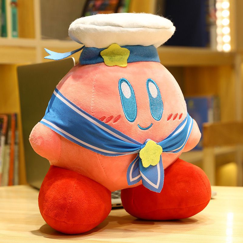 Gối Nhồi Bông Đồ Chơi Hình Nhân Vật Kirby Dễ Thương Kích Thước 32Cm