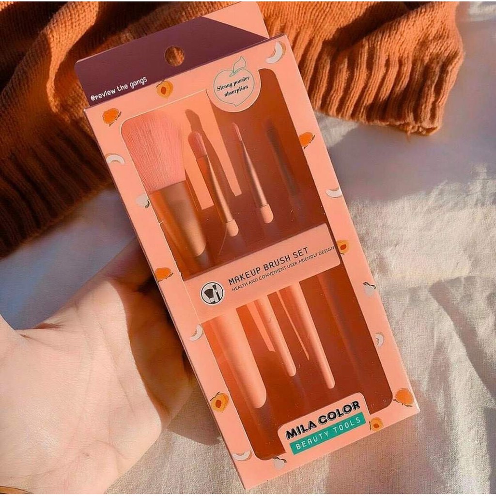 Bộ 4 cọ trang điểm hot trend MILA Color siêu mềm