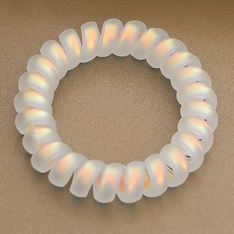 Đồ cột tóc đuôi nhựa bằng dây cao su kiểu xoắn dây điện thoại Hàn Quốc