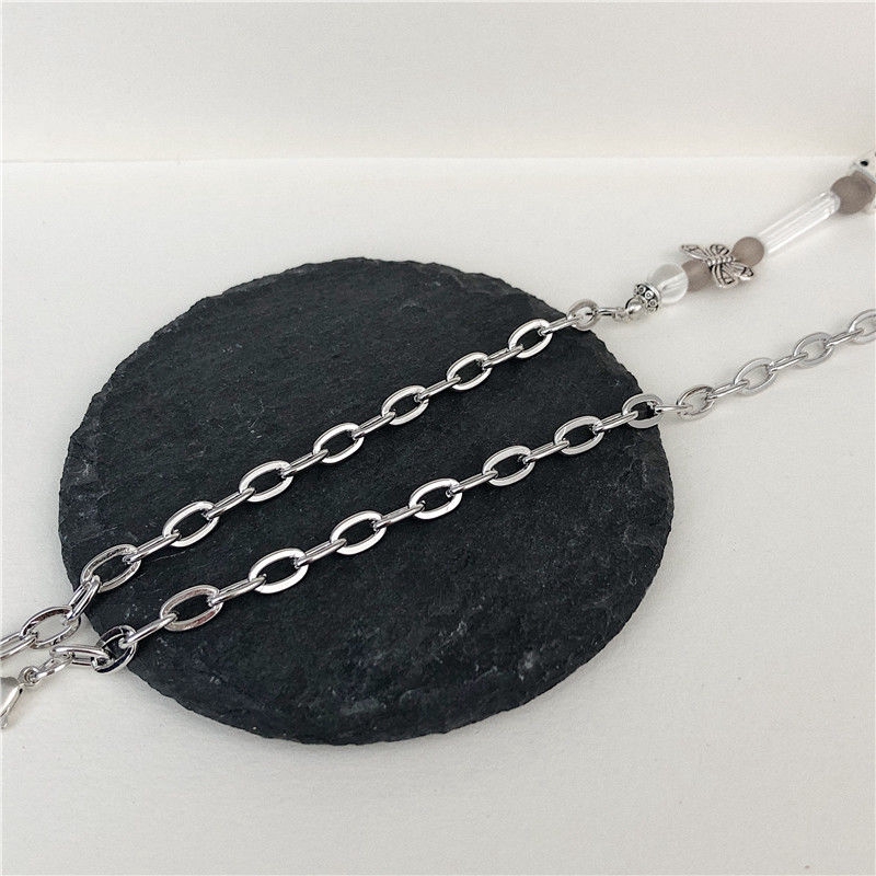 Dây Chuyền Mặt Hình Tròn Đính Hạt Trong Suốt Họa Tiết Bướm Thời Trang 22487