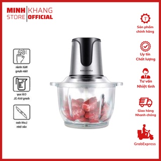 Máy xay thịt cối thủy tinh hãng Ranbem 300W, 4 lưỡi siêu khỏe và bền.