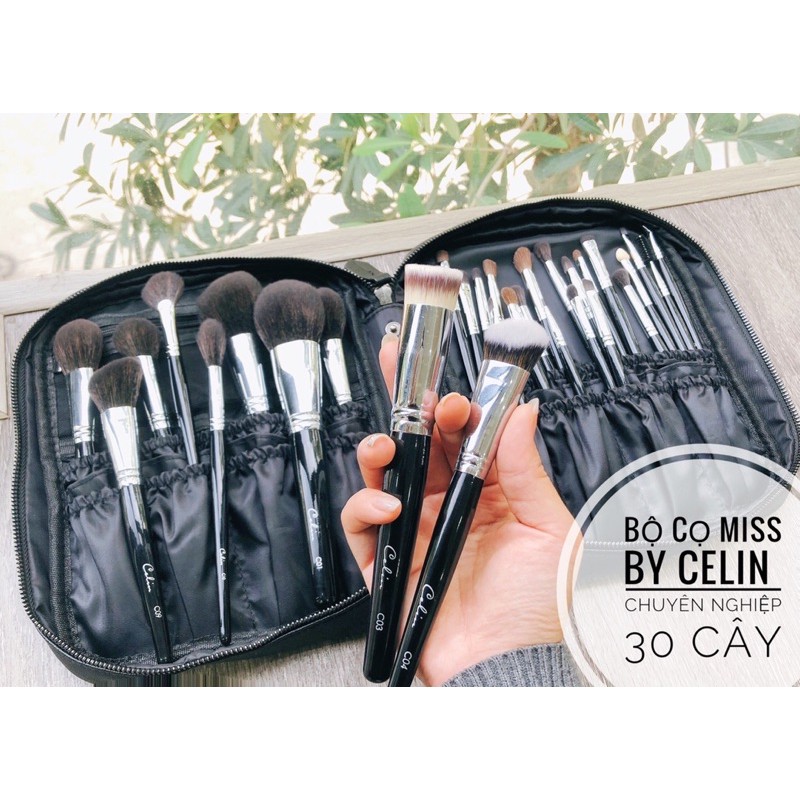 Bộ cọ trang điểm Celin 30 cây lông thú chính hãng kèm bao da Celin CAO CẤP